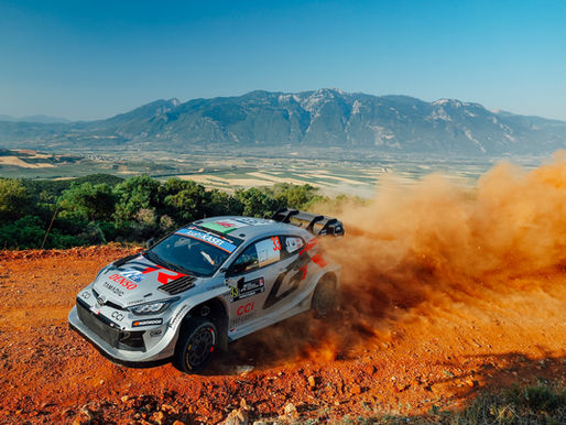Elfyn Holds Firm As Conditions Get Hot & Rough In Greece