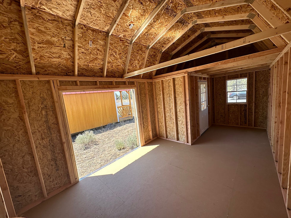 Thumbnail: 10x20 lofted barn with side porch 