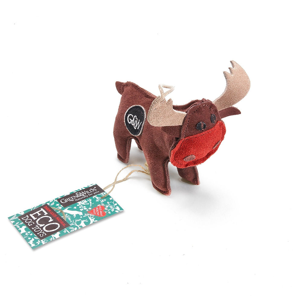 a reindeer dog toy from green and wilds