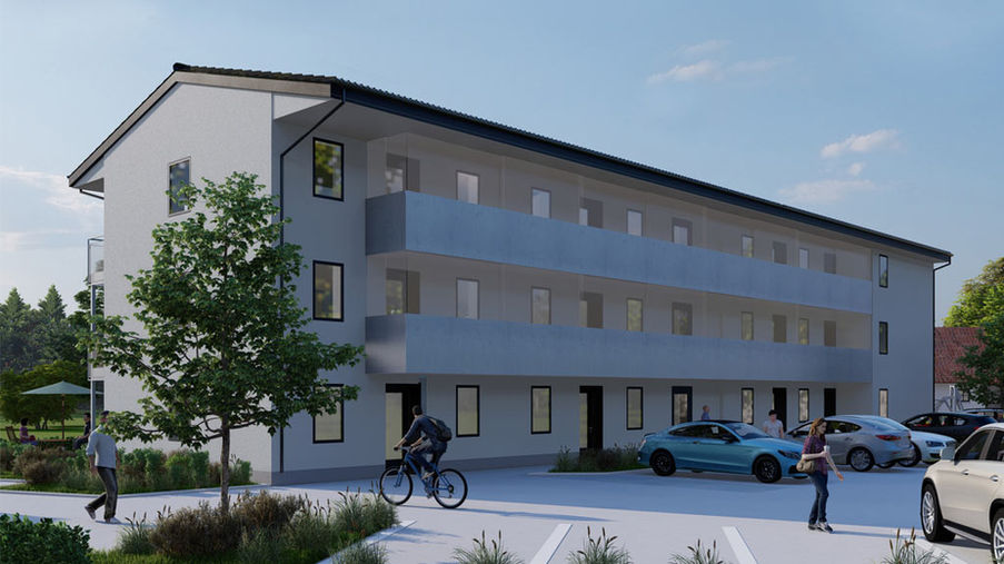 Die geräumig geplanten Wohnungen verteilen sich auf insgesamt drei Wohnstockwerke