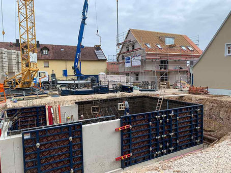 Das Fundament ist gegossen