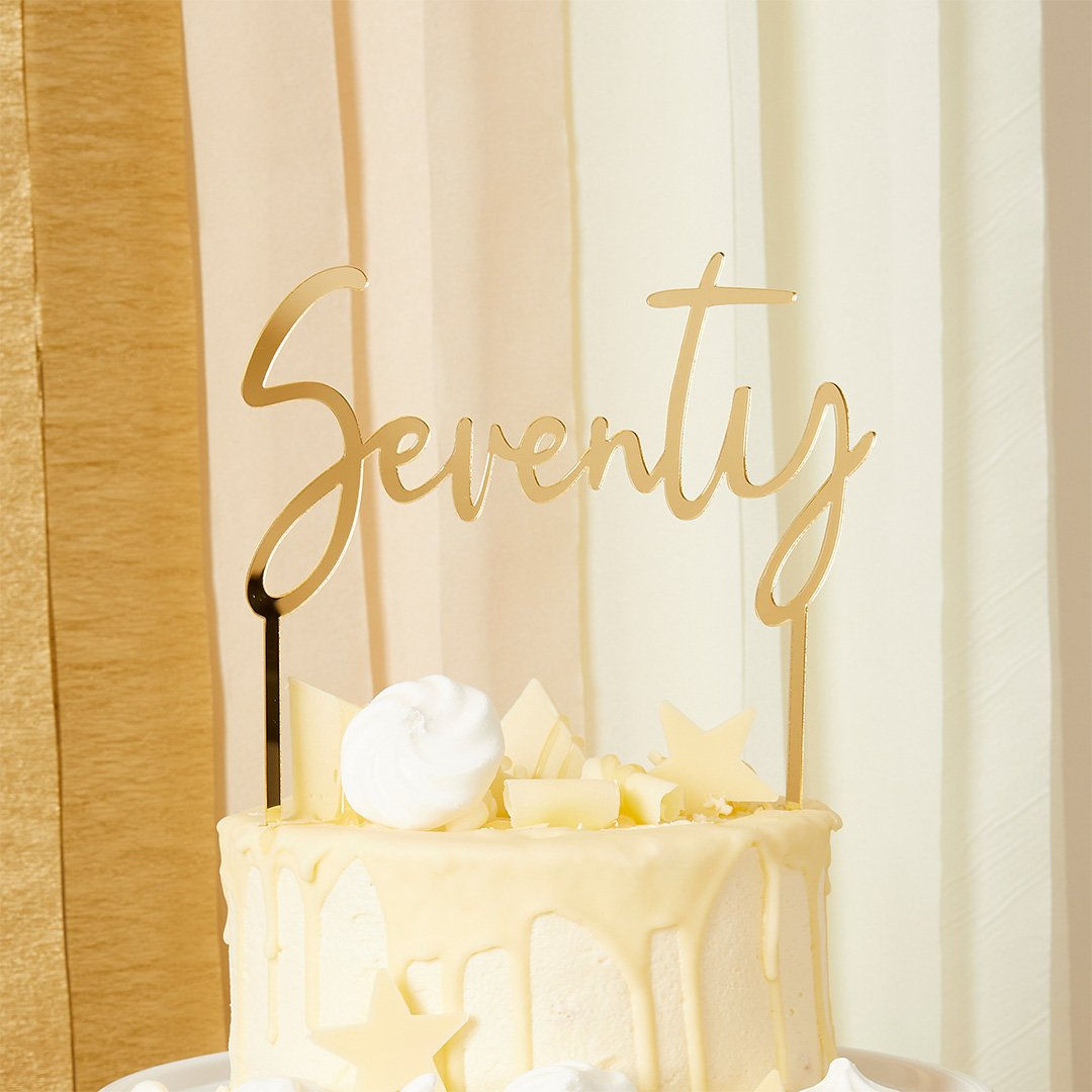 Acrylic Cake Topper Seventy