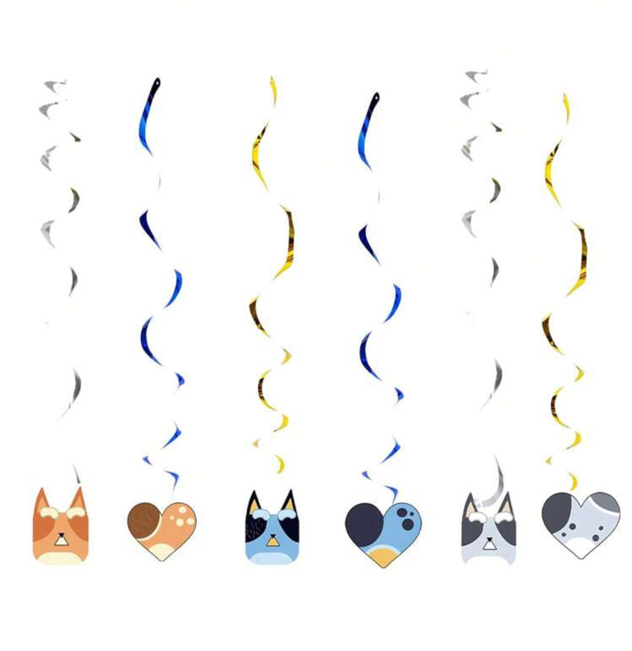 Bluey Hanging Swirls (6pk)