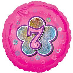 Thumbnail: Ages 1 - 10 Pink Flowers Foil Balloon 18"