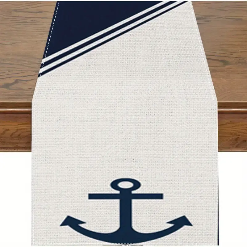 Thumbnail: Nautical Anchor Table Runner 33 x 90cm