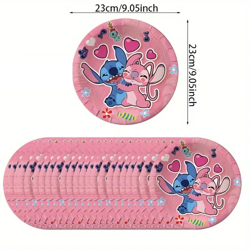 Thumbnail: Stitch Angel Paper Plates 23cm 10pcs / 1pkt