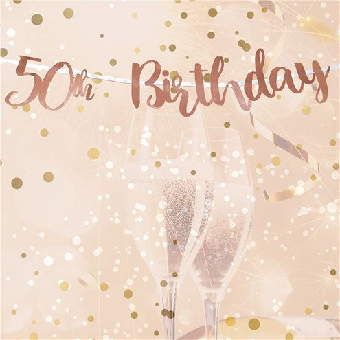 Thumbnail: Birthday Rose Gold Age/ Letter bunting, 18th, 21st, 30th, 40th, 50th