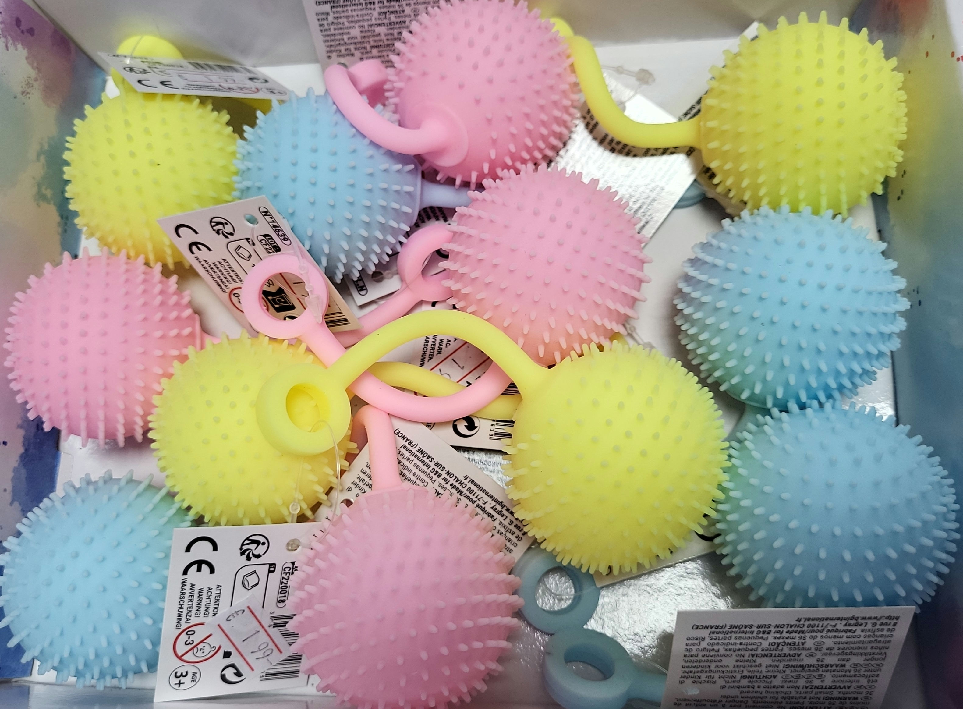 Puffer rubber ball 5cm pastel colours