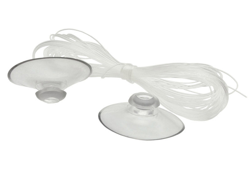 Suction cups with fishing line, set contains 6 pieces of suction cups (diameter