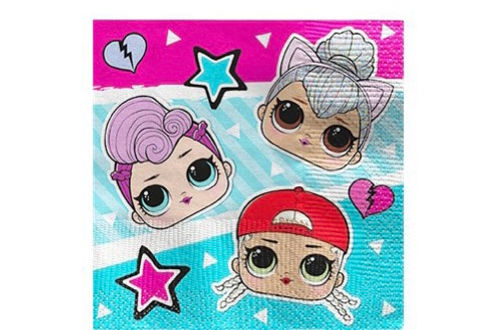 L.O.L Surprise Paper Beverage Napkins 25x25cm 16pcs/ 1pkt