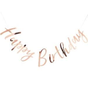 Pick & Mix Rose Gold Happy Birthday Letter Banner