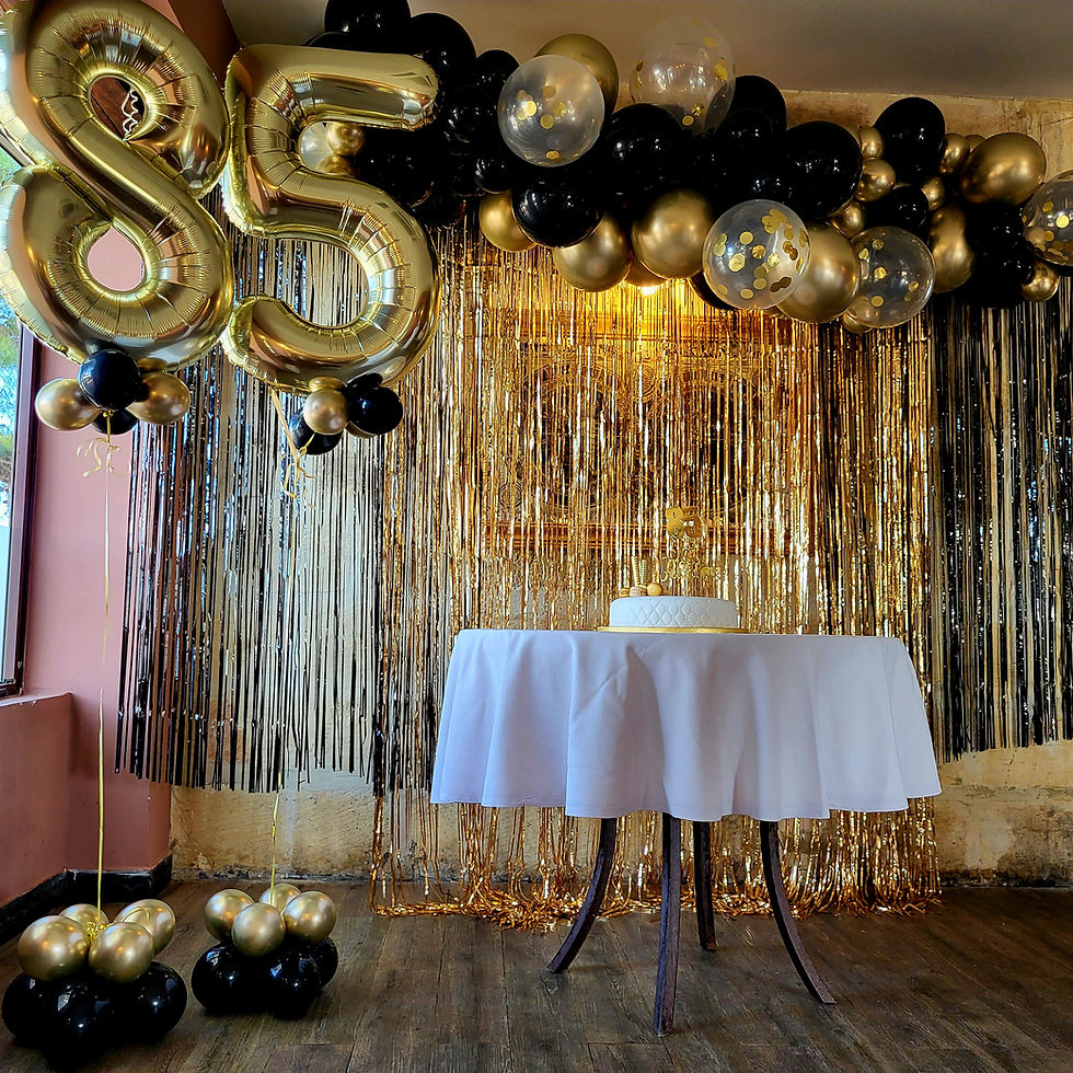 Thumbnail: 85th Birthday Party decorations including balloons with helium and set u