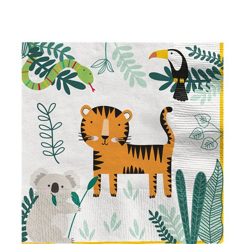 Get Wild Safari Party Lunch Napkins 33cm 16pk
