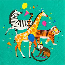 Party Animals Safari Paper Napkins - 33cm (20pk)