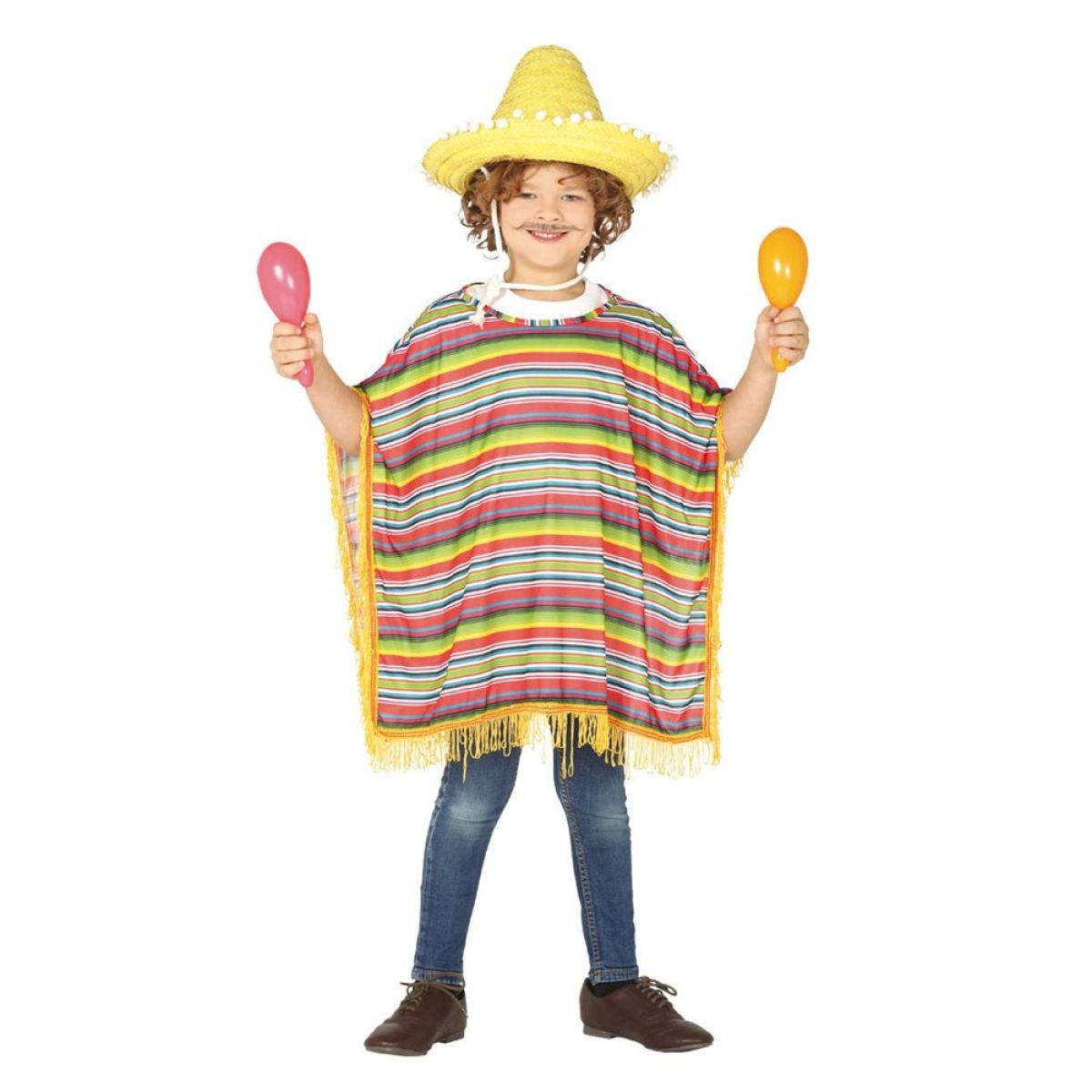 Poncho - Child Costume mexican 7-9years
