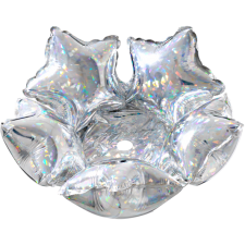 Mini Star Shape Holographic Deco 14" Silver Foil Balloon