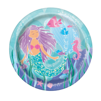 Magical Mermaid Paper Plates 22cm 8pcs / 1pkt