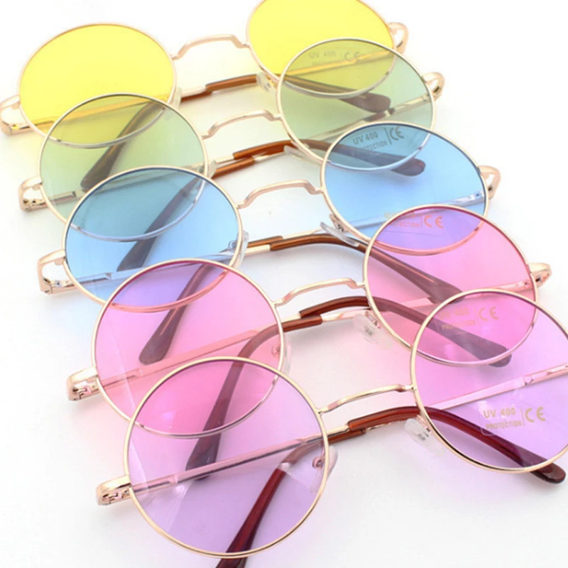 Thumbnail: Hippie sunglasses, adult costume props, assorted coloured lenses, each lennon