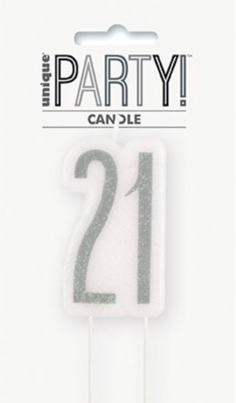 Thumbnail: Black & Silver Glitz Age Candle each