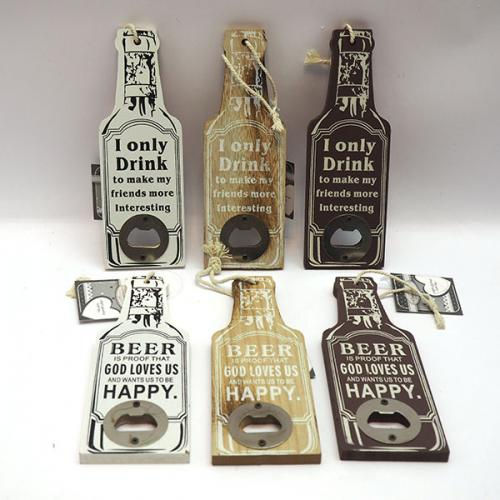 Bottle Opener Wooden Assorted Design each