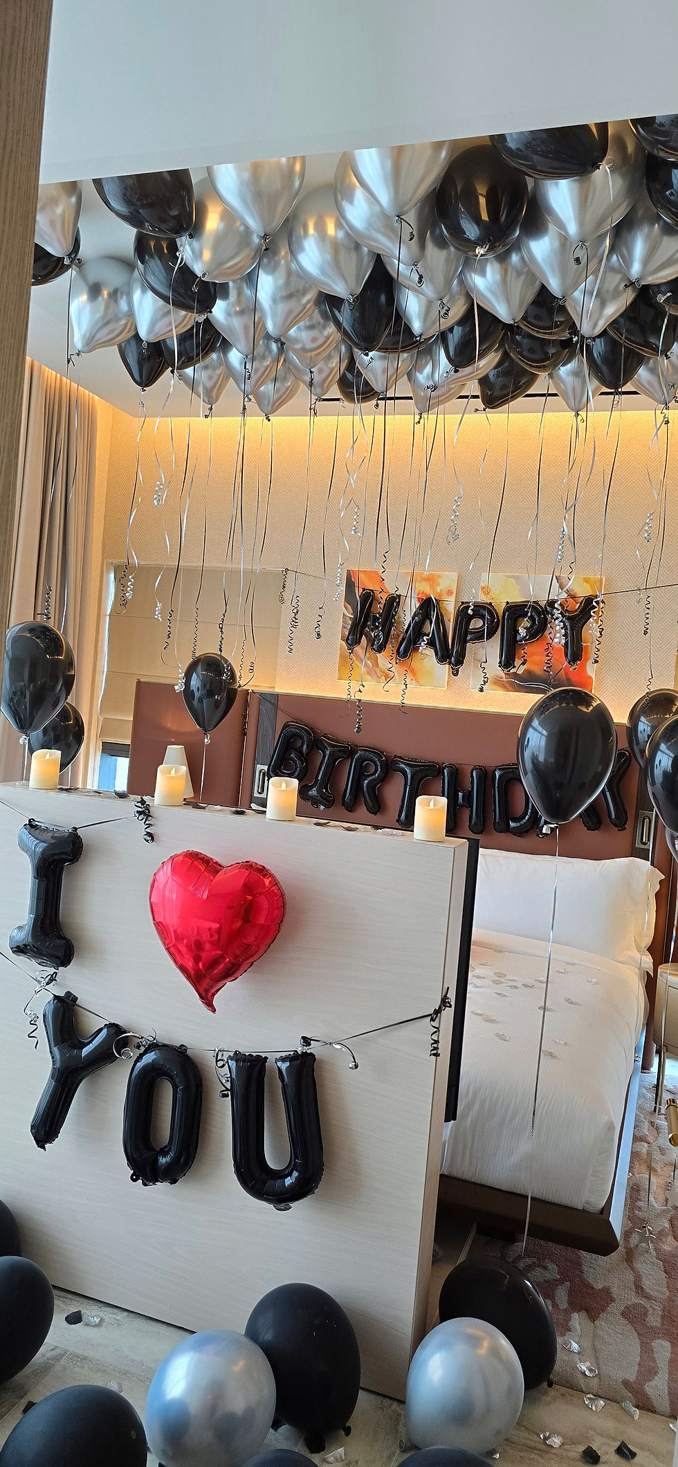 Thumbnail: Hotel room birthday set up for a vip guest 