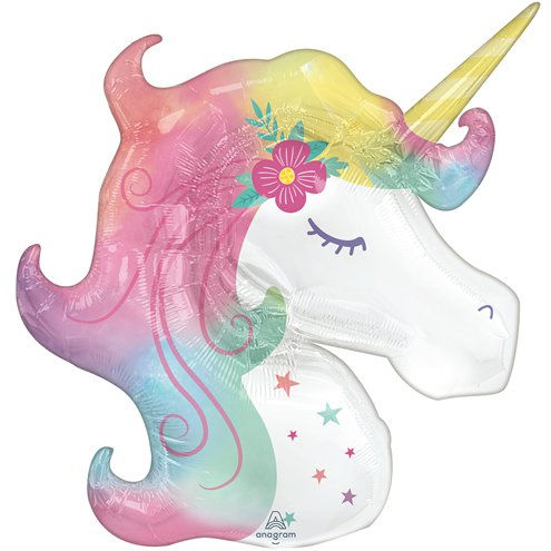 Unicorn Supershape Foil Balloon 83 x73 cm Inflated Size