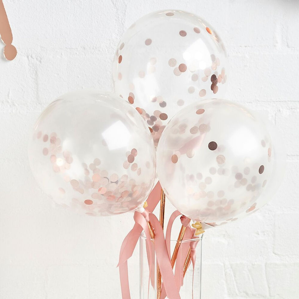 Thumbnail: Mini Confetti Balloon Wands 5'' Latex (1pkt/ 5pcs) 3 colour choices