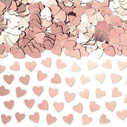 Rosegold heart shaped confetti