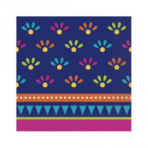 Boho Fiesta Maiolica Pottery Paper Lunch Napkins 16pcs / 1pkt
