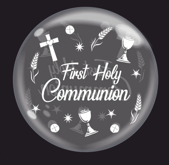 Chalice White 'First Holy Communion' - Bubble - 24''