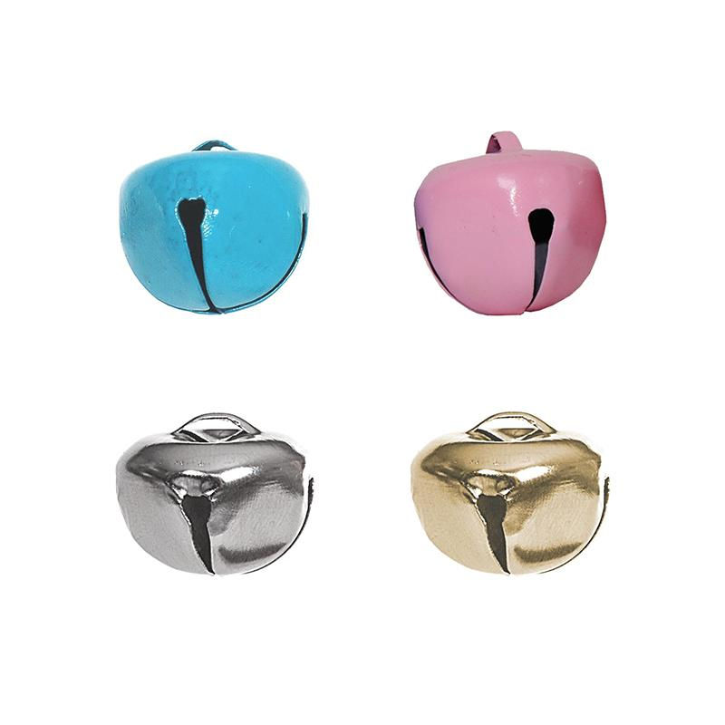 Decorative bells, 20mm, 1pkt/ 24pcs, various colours