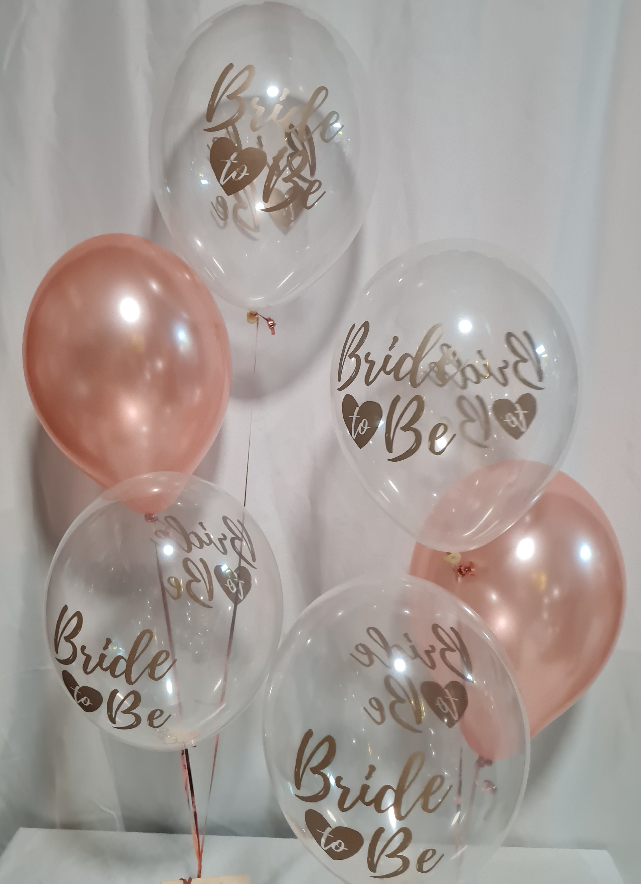 Bride to Be Balloon Display, including helium