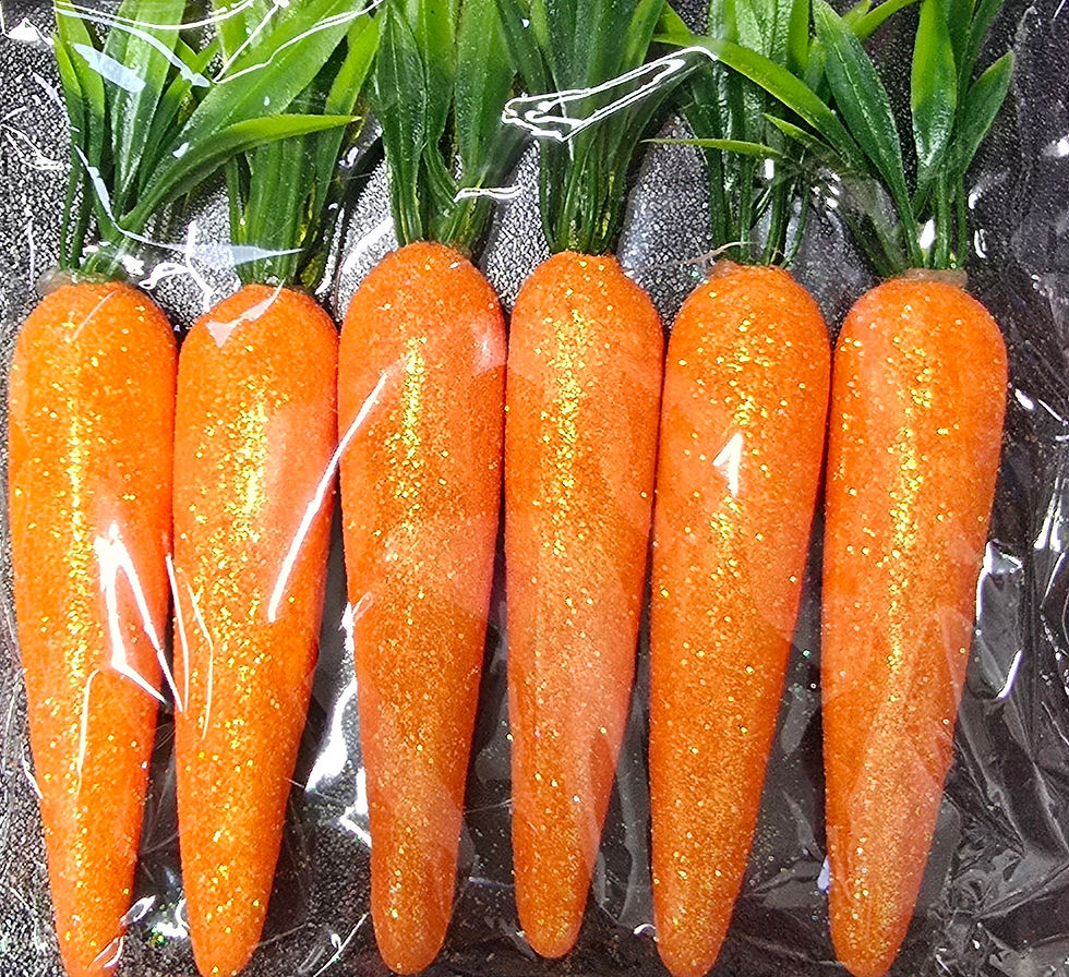 Easter Carrot Decorations 6pcs/ 1pkt