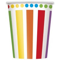 Rainbow Birthday 9oz Cups 8pcs / 1pkt