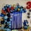 Thumbnail: Sonic themed balloon arch garland with 4 x18"foils on frame & 2 curtains only