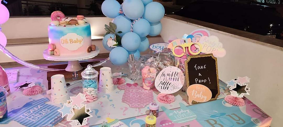 Thumbnail: Hula hoop cake/ table decoration for a baby shower ..