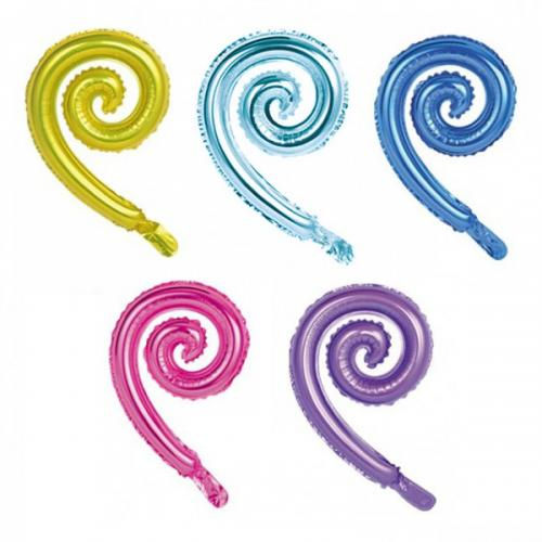 Curly foil spiral 1pz various colours