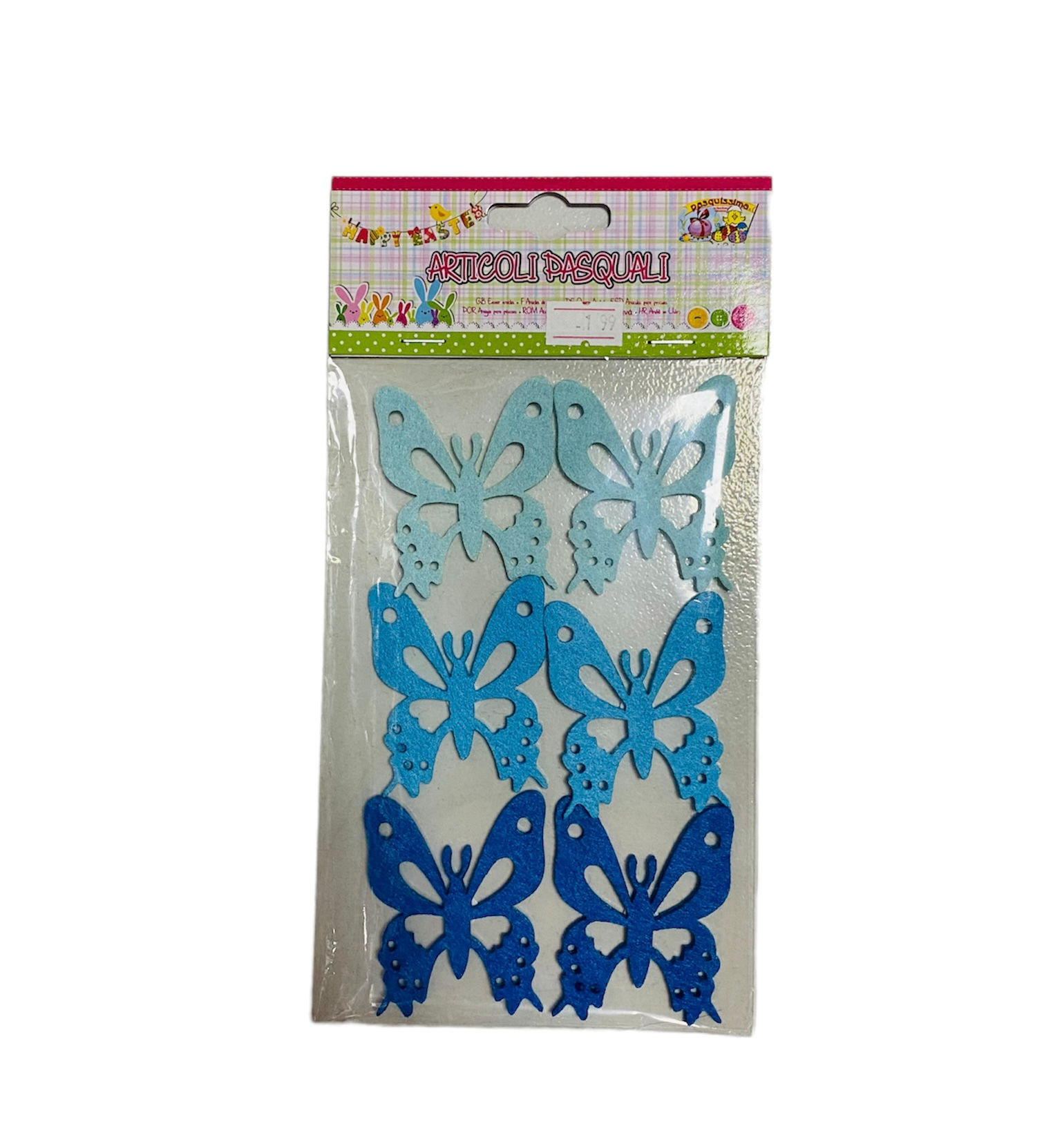 Butterflies Felt Adhesive 6pcs/ 1pkt
