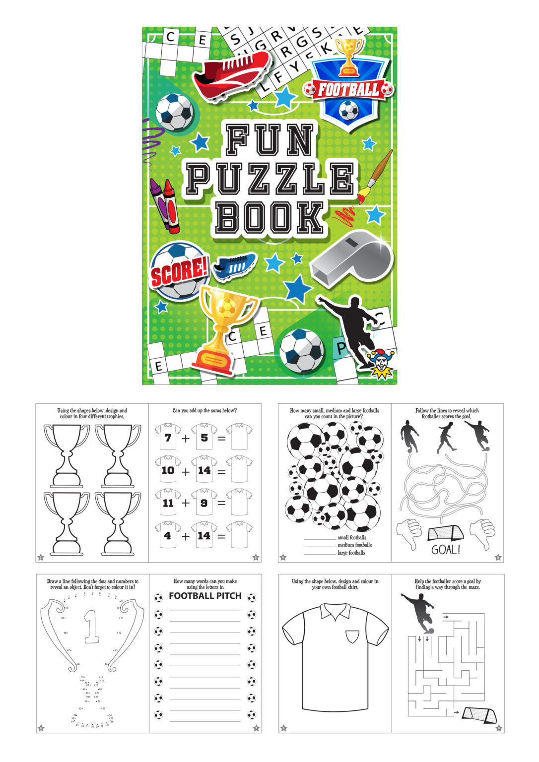 Football Mini Puzzle Book sold individually or pack of 48