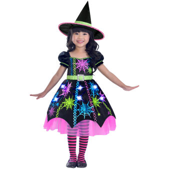 Spider Witch Child Costume Including Dress and Hat