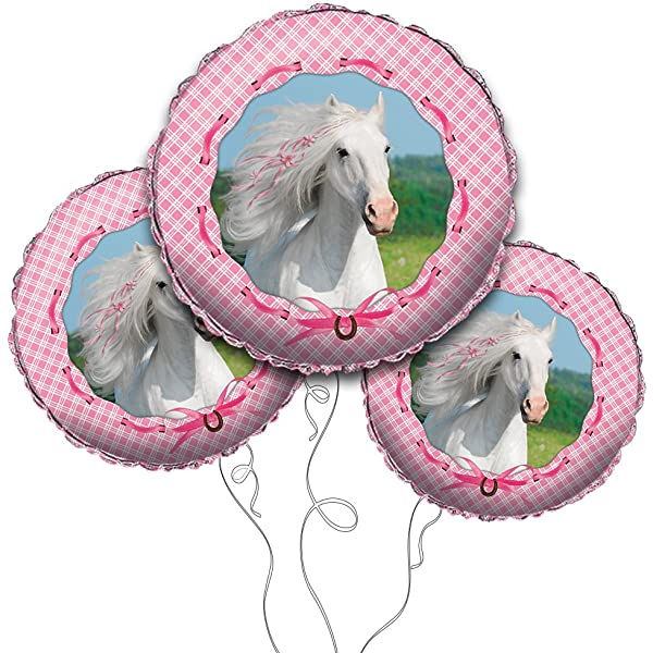Heart My Horse Theme Party Pink 18" Foil Balloon Each