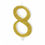 Thumbnail: Birthday Candle Number Gold Glittery approx 10cm high, each