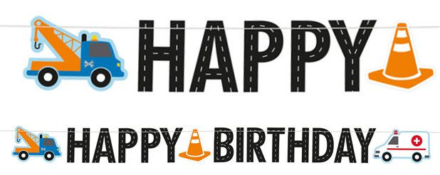 On the Road Happy Birthday Letter Banner (each)