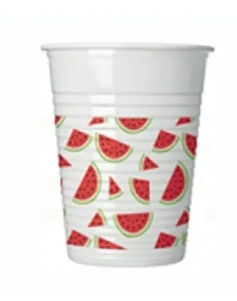 Watermelon plastic cups 8pk