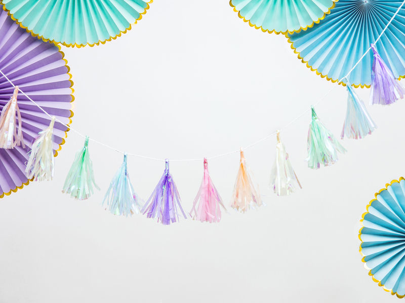 Tassel garland mix of colours 1.2 meter long 12cm high
