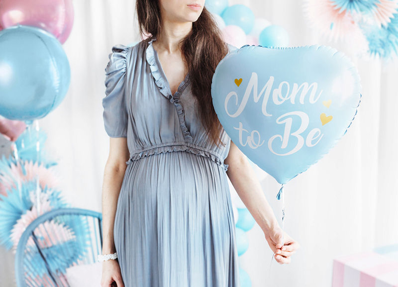 Foil balloon Mom to Be, 35cm, blue
Glossy foil balloon in shape of heart in blu