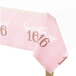 Blush Sixteen Plastic Table Cover (each)