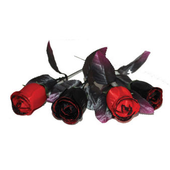 Roses Halloween Red & Black 4pk