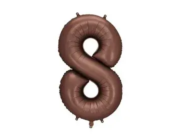 Thumbnail: Matte Brown 34” Number Foil Balloon (each)