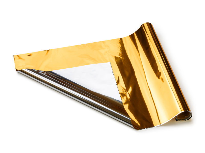 Thumbnail: Decorative Metallic Foil Gold & Silver Sheet 0.5x25m 2-sided 1 gold & 1 silver